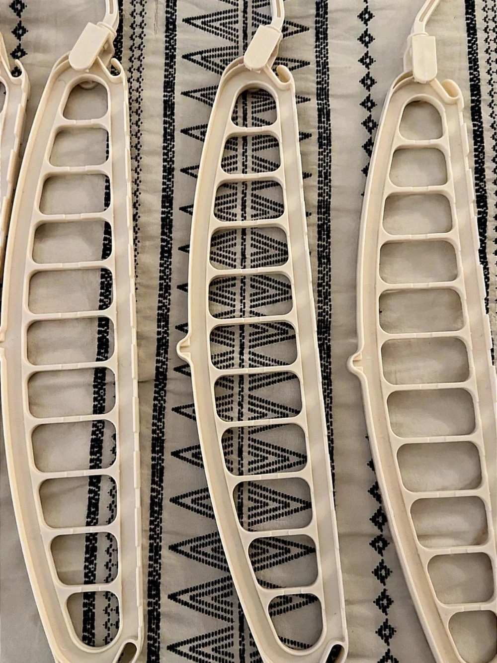 Plastic Multi-Slot Hanging Scarf & Accessory Organizer - Cream